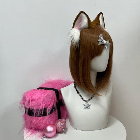 Premium handmade faux fur animal ears and tail set for cosplay, masquerades, and Halloween parties. Fluffy 3D design gives a lifelike animal look — perfect for fox, cat, wolf, or rabbit characters. Made with eco-friendly, hypoallergenic materials that feel silky and soft. Adjustable headband and tail strap ensure comfort and fit. Ideal for anime fans, furries, photographers, and costume lovers who want realistic handmade accessories for conventions and themed events.