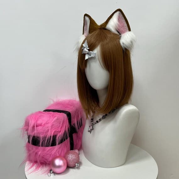Handmade animal ears and tail set for cosplay, masquerades, and costume parties. Crafted from soft faux rabbit or fox fur with a fluffy 3D design. Perfect accessory for fox, cat, or bunny characters from anime or games. Eco-friendly, cruelty-free, and safe for sensitive skin. Adjustable headband and detachable tail make it ideal for Halloween, comic cons, photo shoots, and themed events. Durable, realistic, and fully handcrafted with premium faux fur.