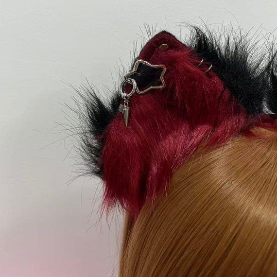 Realistic Faux Fur Ears Headband Catgirl Cosplay Accessory Costume Ears - Image 4